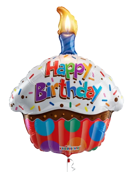 43 cm Happy Birthday Cupcake Colores
