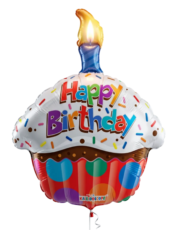 43 cm Happy Birthday Cupcake Colores