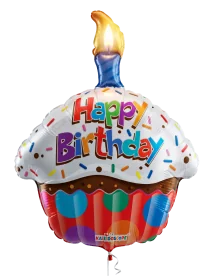 43 cm Happy Birthday Cupcake Colores