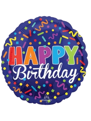 20cm Happy Birthday Confeti Party