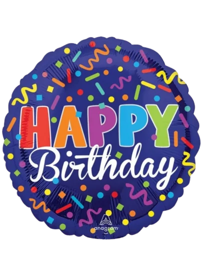 20cm Happy Birthday Confeti Party