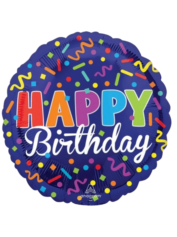 20cm Happy Birthday Confeti Party