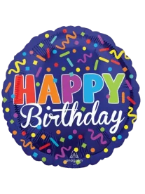 20cm Happy Birthday Confeti Party
