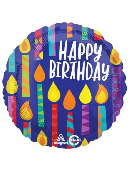 20 cm Globo Happy Birthday Azul