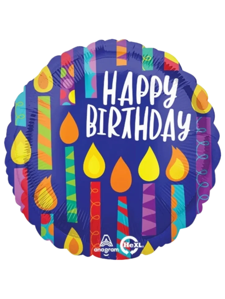 20 cm Globo Happy Birthday Azul