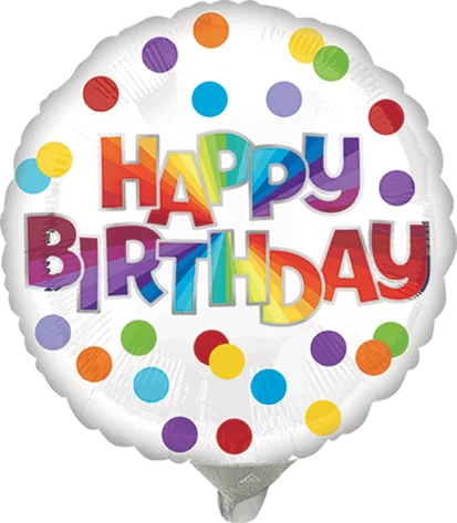 20 cm Happy Birthday Colorido