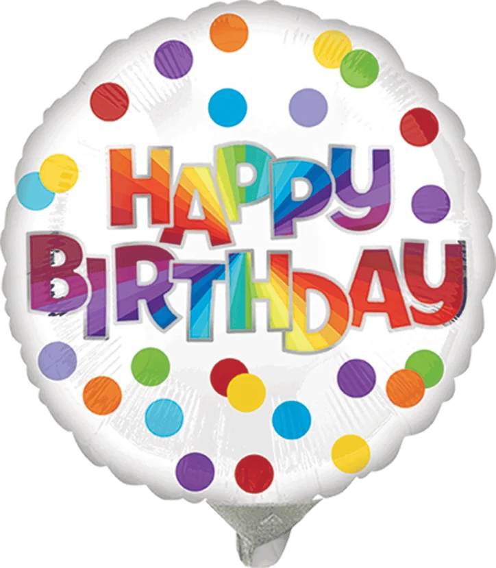 20 cm Happy Birthday Colorido