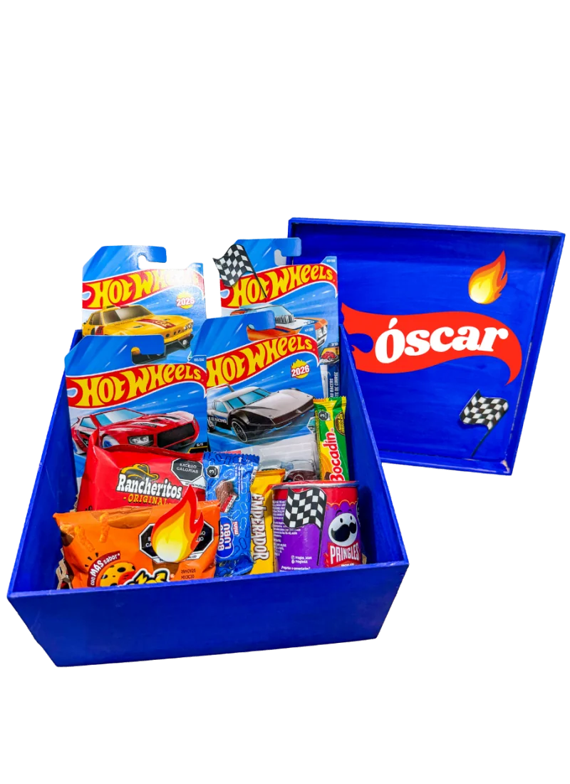 Cajita de Regalo con Hotwheels