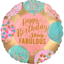 43cm Globo Happy Birthday Stay Fabulous