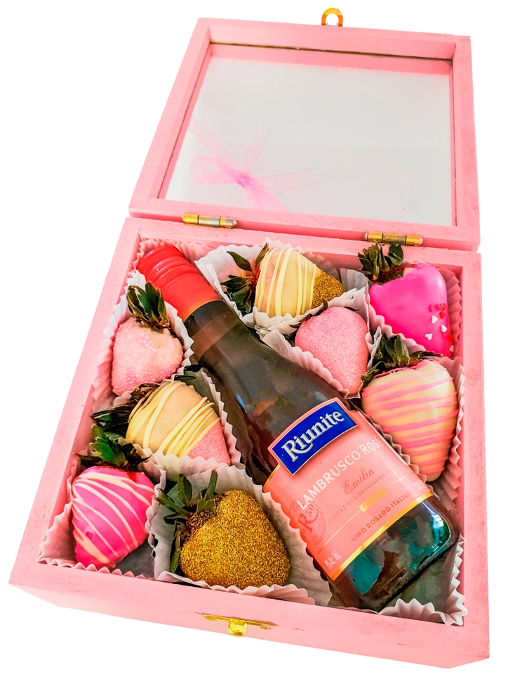 Fresas con Chocolate Pink