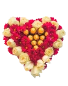 Corazón de Chocolate con Flores