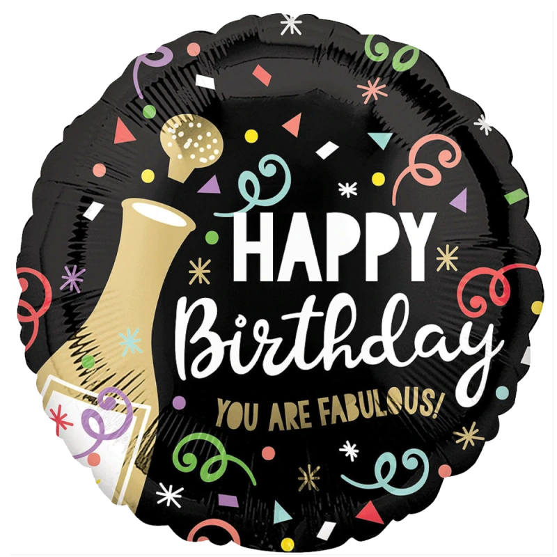 43cm Globo Happy Birthday Fabulous Bottle