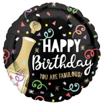 43cm Globo Happy Birthday Fabulous Bottle