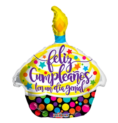 43cm Globo Feliz Cumpleaños Día Genial Cupcake