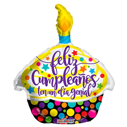 43cm Globo Feliz Cumpleaños Día Genial Cupcake