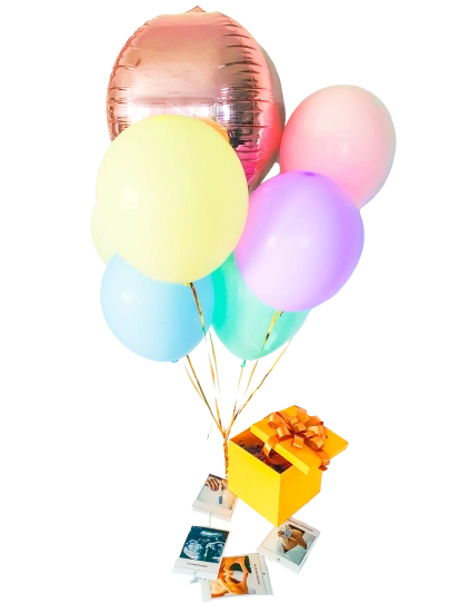Cajita Sorpresa con Globos UP