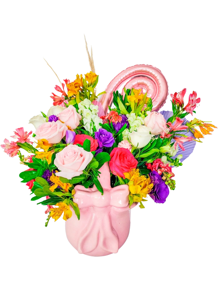 Canasta con Flores para Mamá