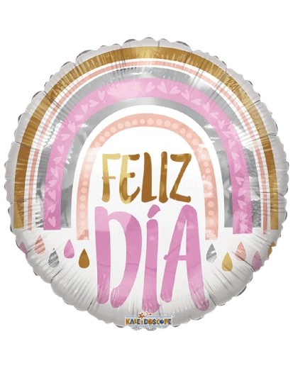 20cm Globo Feliz Día Pink