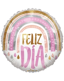 20cm Globo Feliz Día Pink