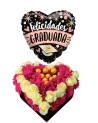 Corazón Graduado con Flores