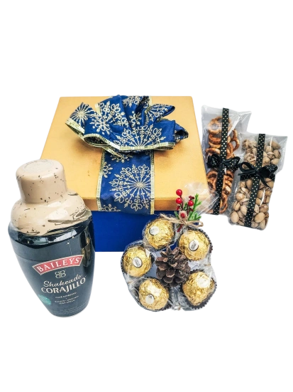 Regalo Blue and Gold Xmas