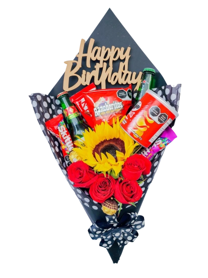 Ramo de Flores y Dulces