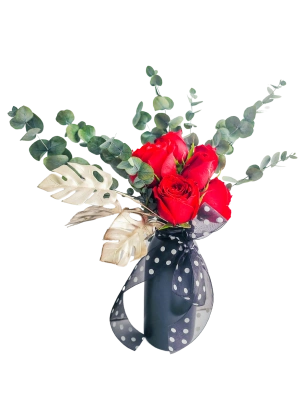 Florero Black & Red