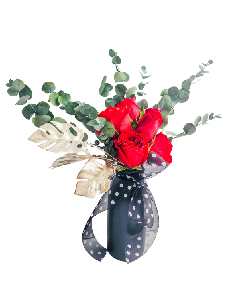 Florero Black & Red