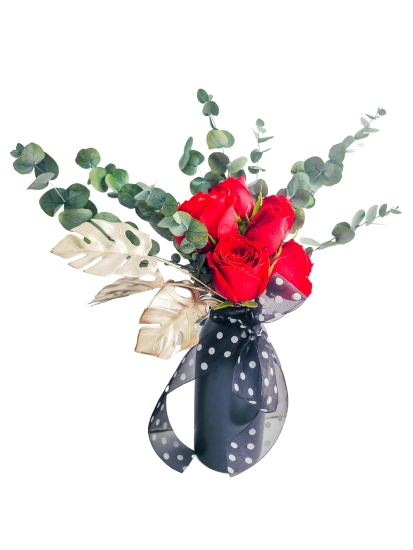 Florero Black & Red