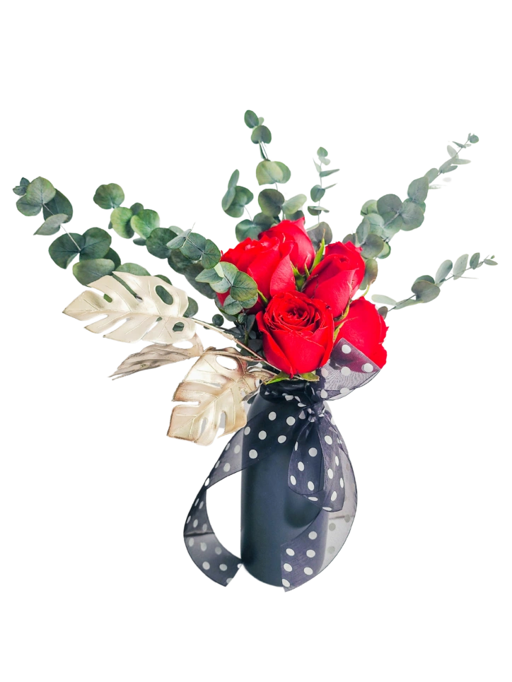 Florero Black & Red