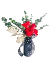 Florero Black & Red