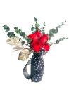 Florero Black & Red