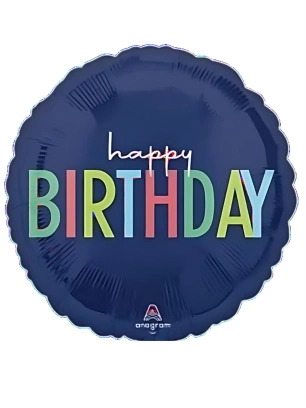 43cm Globo Happy Birthday liso