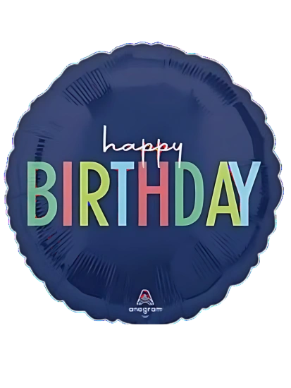 43cm Globo Happy Birthday liso