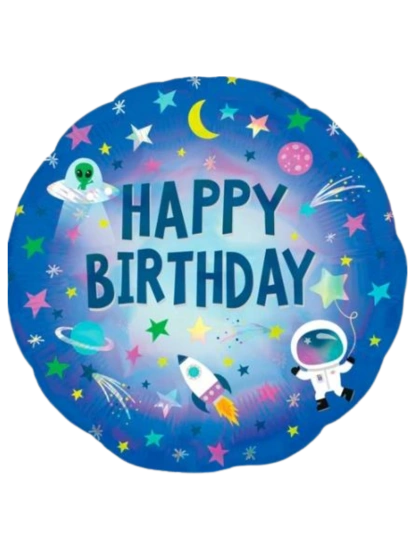 43cm Globo Happy Birthday Space