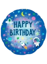 43cm Globo Happy Birthday Space