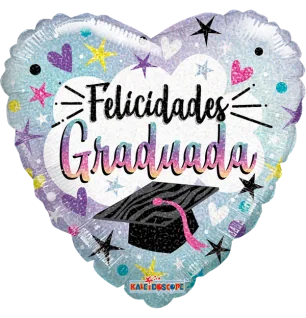 20cm Globo Felicidades Graduada Shine