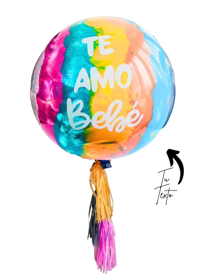 Globo Gigante 90cm Arcoíris de Amor Burbuja Globo Gigante 90cm Arcoíris de Amor Burbuja