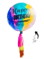 Globo Gigante de Colores HBD Burbuja 90cm
