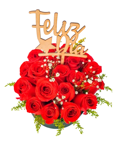 Flores en caja Redonda
