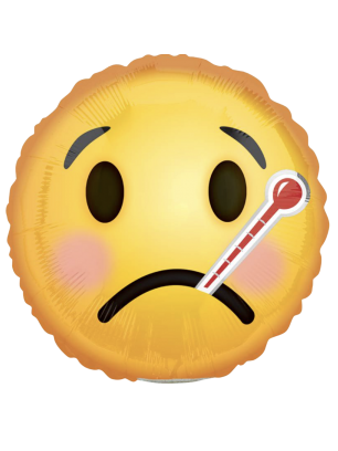 43cm Globo Emoji Enfermo