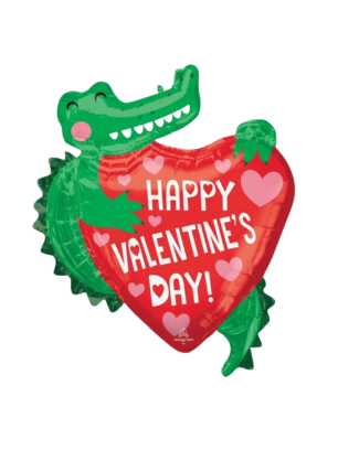 23cm Globo Cocodrilo Valentine`s