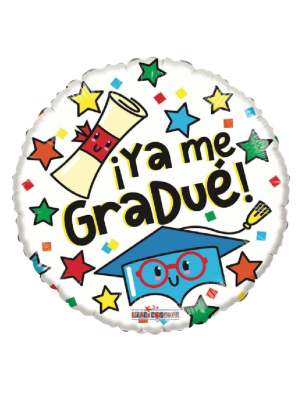 20cm Globo Ya me Gradué Blanco