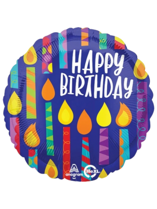 20 cm Globo Happy Birthday Azul