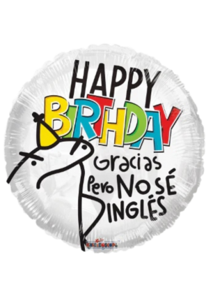 20cm Globo Happy Birthday No Sé Inglés