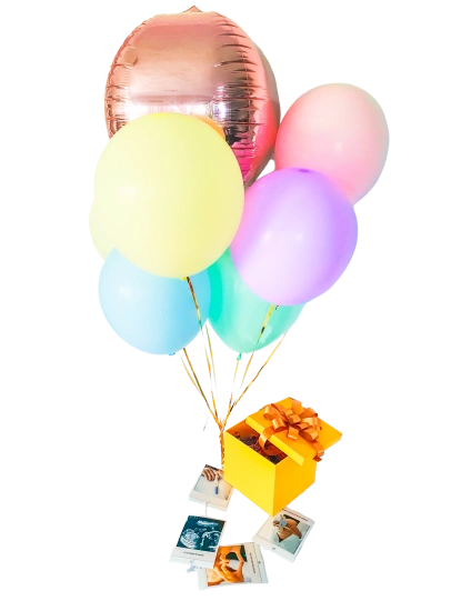 Sorpresa up caja con globos