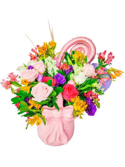 Canasta con Flores para Mamá