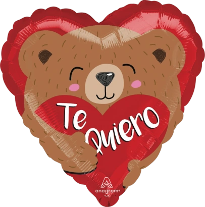 43cm Globo Te Quiero Abrazo de Oso