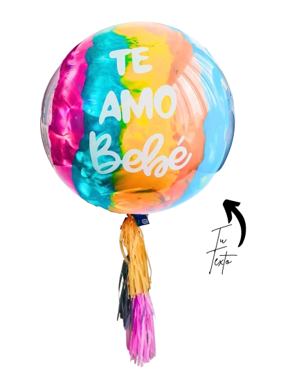 Globo Gigante 90cm Arcoíris de Amor Burbuja